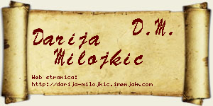 Darija Milojkić vizit kartica